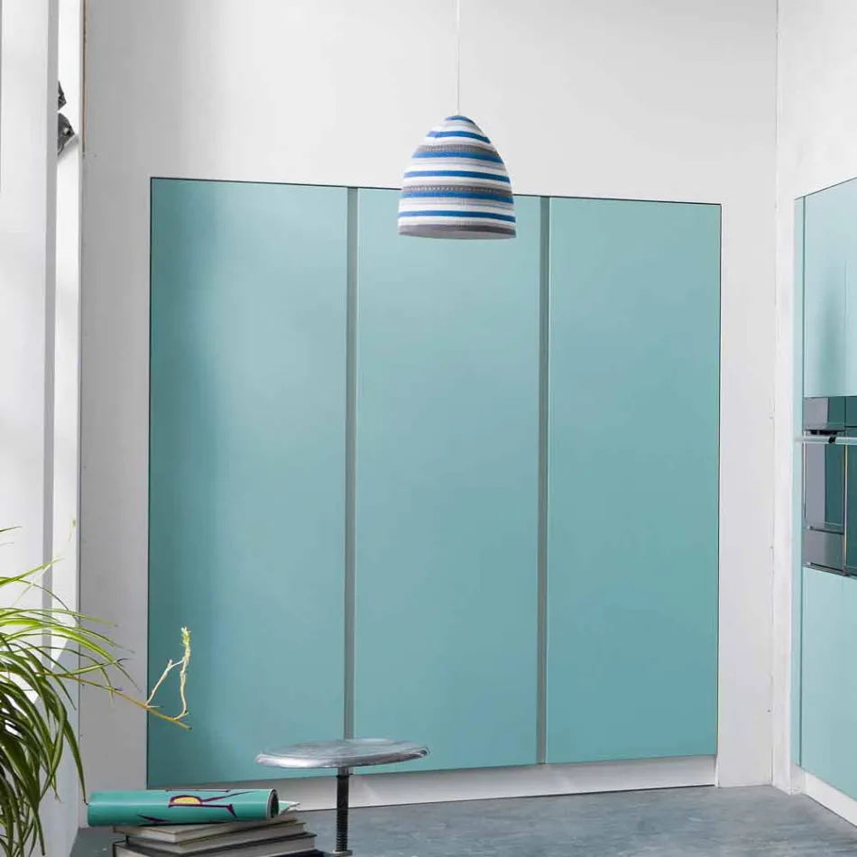 Nebulite and wool suspension lamp In.es.artdesign Flower Stripe Viadurini