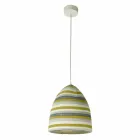 Nebulite and wool suspension lamp In.es.artdesign Flower Stripe Viadurini