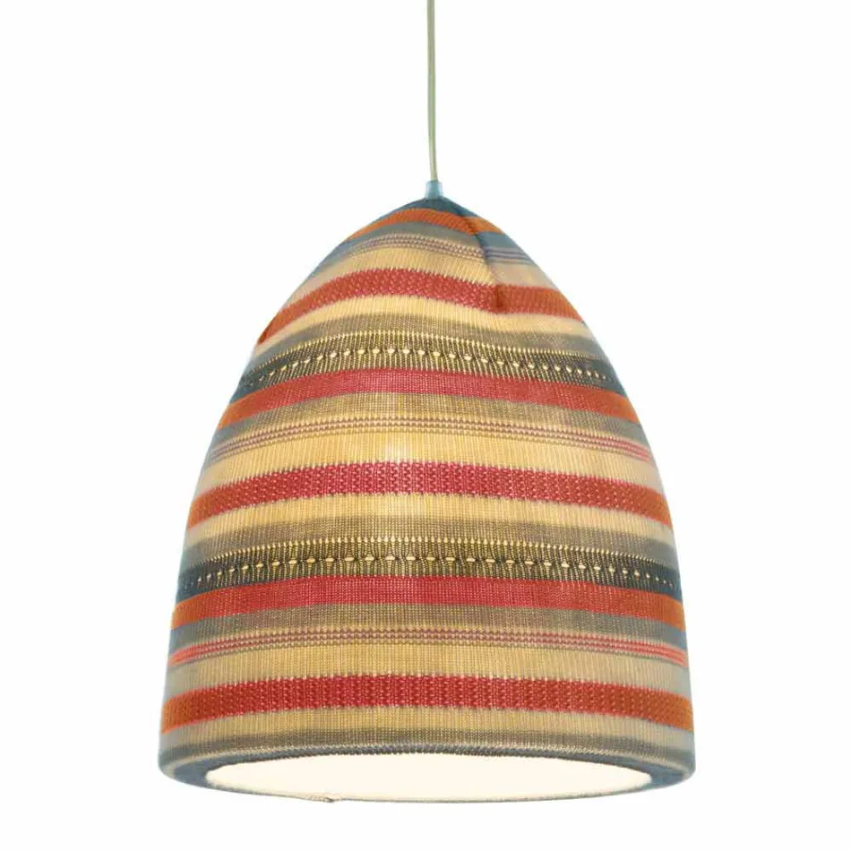 Nebulite and wool suspension lamp In.es.artdesign Flower Stripe Viadurini
