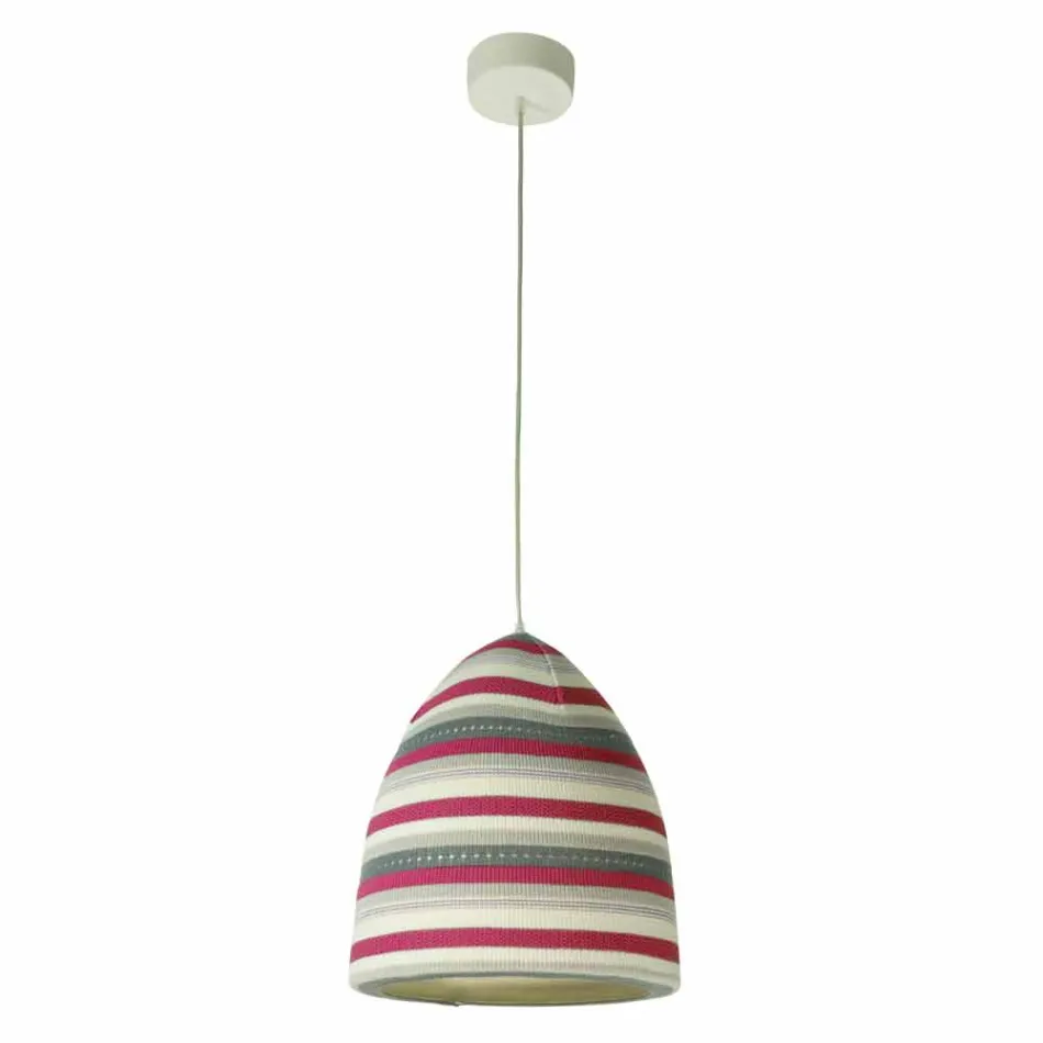 Nebulite and wool suspension lamp In.es.artdesign Flower Stripe Viadurini