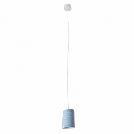 Nebulite and wool suspension lamp In.es.artdesign Paint Stripe Viadurini