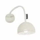 Resin and cotton wall lamp In-es.artdesign Trama A1 modern Viadurini