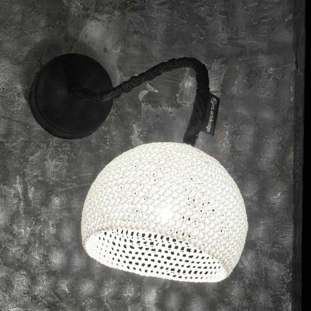 Resin and cotton wall lamp In-es.artdesign Trama A1 modern Viadurini