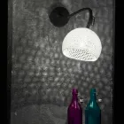 Resin and cotton wall lamp In-es.artdesign Trama A1 modern Viadurini