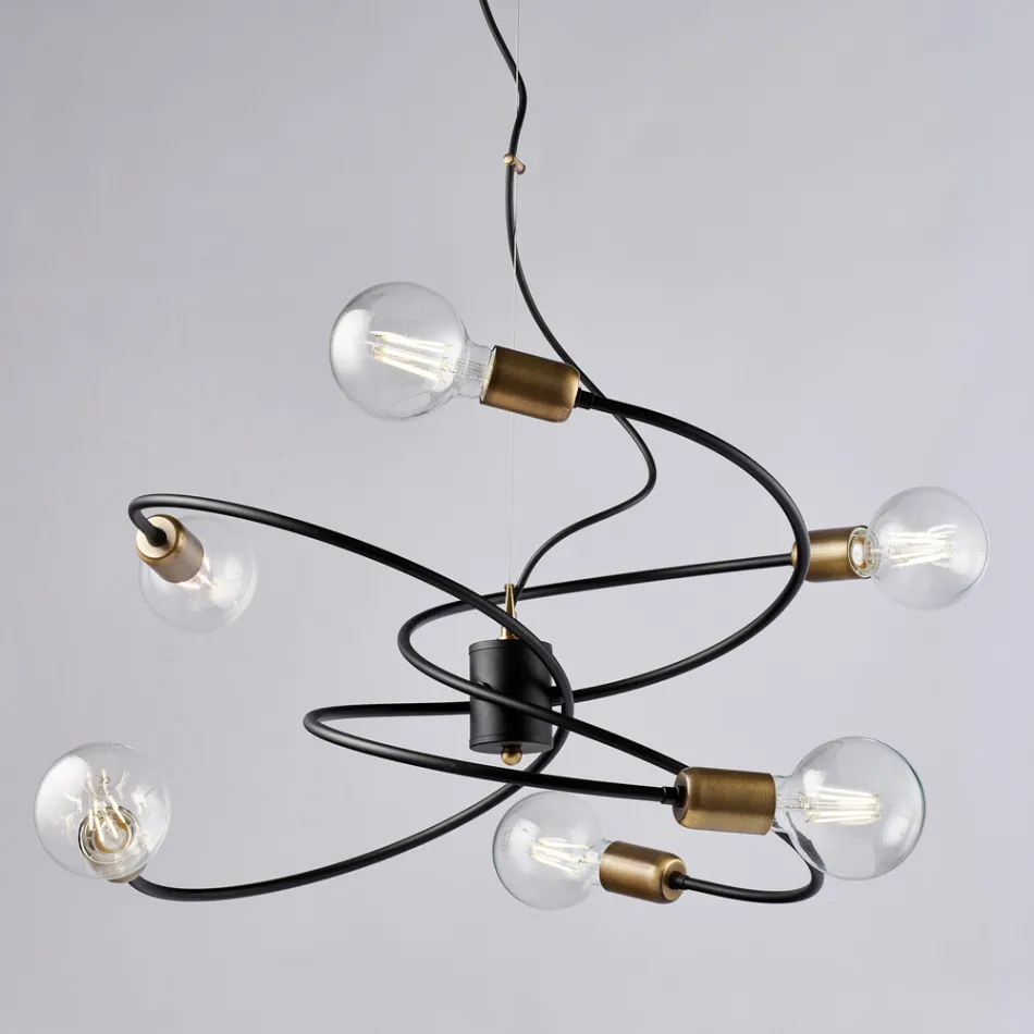 Made in Italy glass and metal lamp for refined spaces – Venere Viadurini