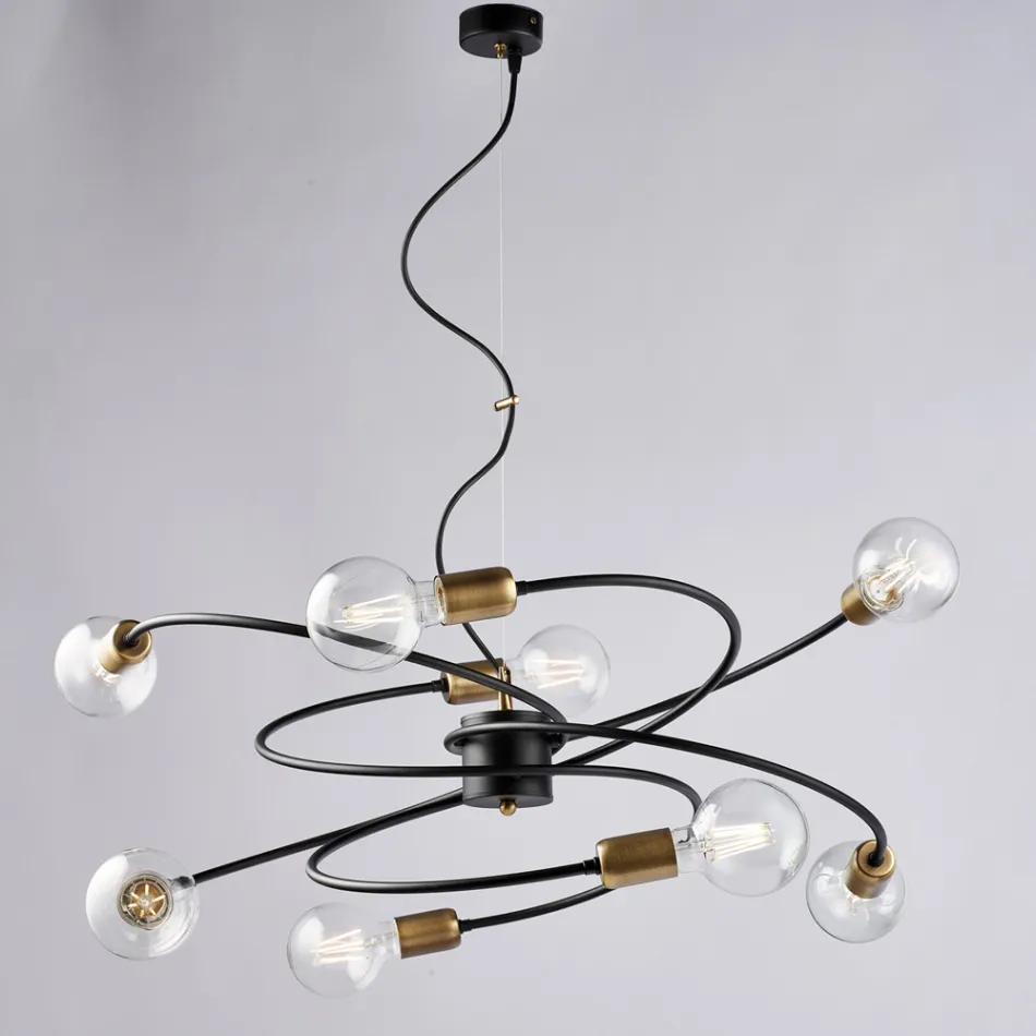 Made in Italy glass and metal lamp for refined spaces – Venere Viadurini