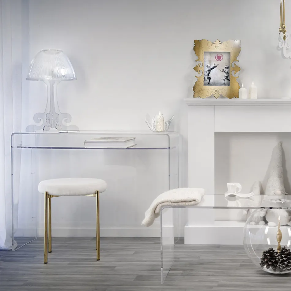 Led Table Lamp in Transparent Plexiglass Made in Italy - Odette Viadurini