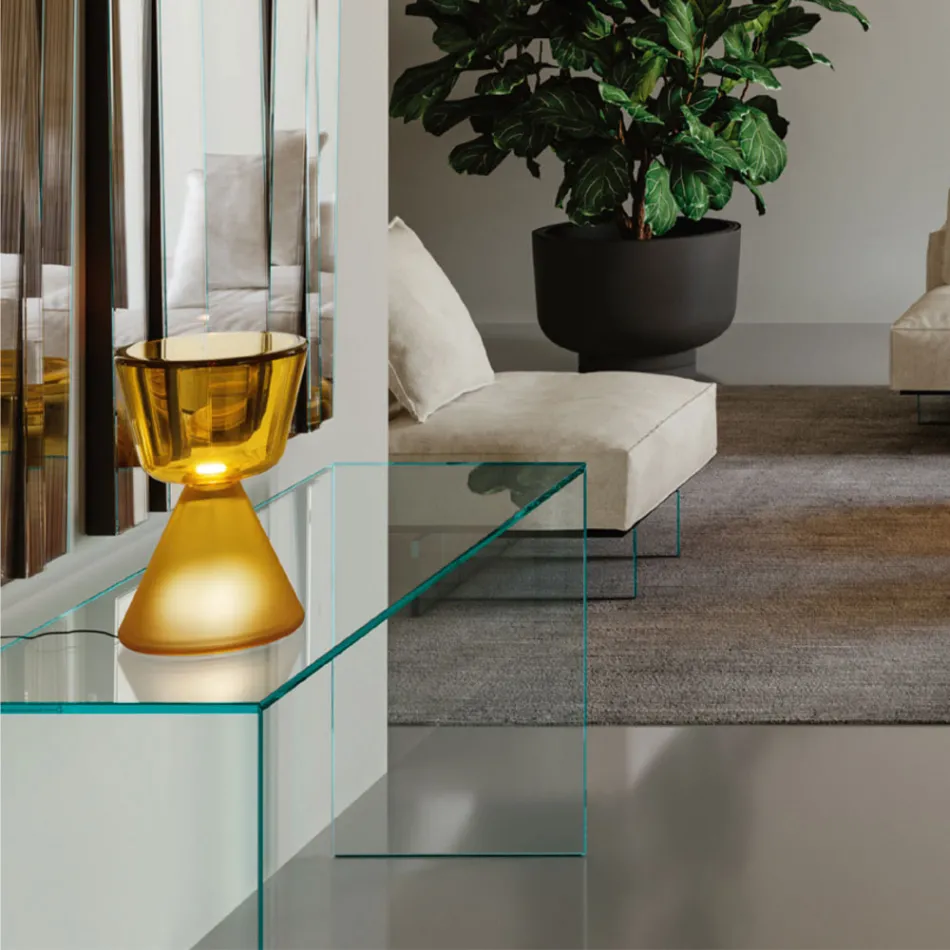 Murano Blown Glass LED Table Lamp Made in Italy - Isola Viadurini