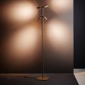 Brass LED Floor Lamp with Adjustable Lights Made in Italy - Lampo