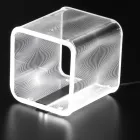 Led Lamp in Transparent Acrylic Crystal Laser Decor - Robiola Viadurini
