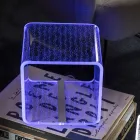 Rgb Led Lamp in Transparent Acrylic Crystal Laser Decor - Robiola Viadurini