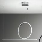 Dimmable Suspended LED Lamp in Silver, Gold or Black Metal - Marmore Viadurini