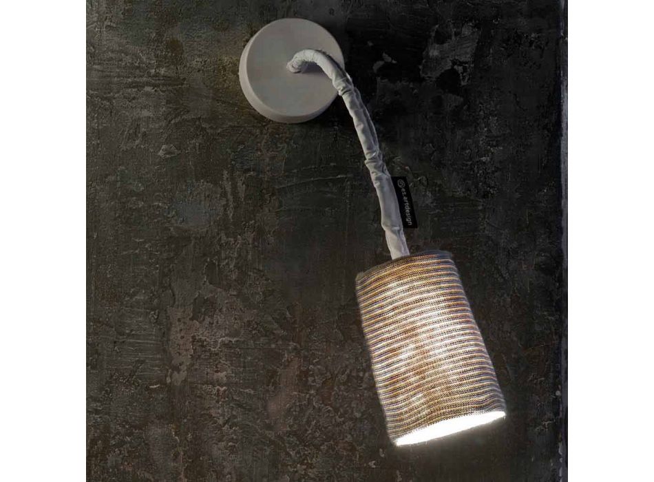 Modern wall lamp In-es.artdesign Paint A Stripe nebulite and wool Viadurini