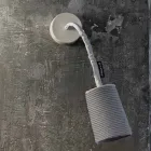 Modern wall lamp In-es.artdesign Paint A Stripe nebulite and wool Viadurini