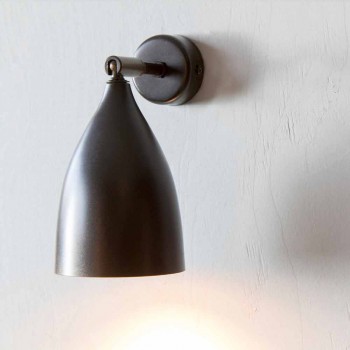 Modern Artisan Wall Lamp in Iron and Aluminum Made in Italy - Conical