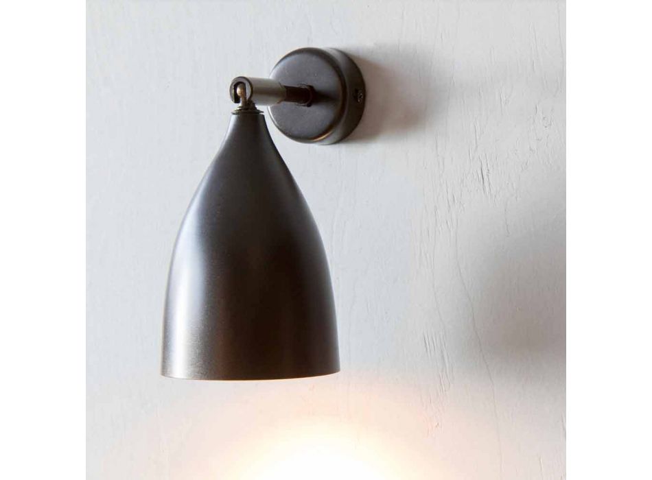 Modern Artisan Wall Lamp in Iron and Aluminum Made in Italy - Conical