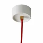 Modern pendant lamp in white ceramic made in Italy Asia Viadurini