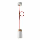 Modern pendant lamp in white ceramic made in Italy Asia Viadurini