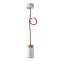 Modern pendant lamp in white ceramic made in Italy Asia