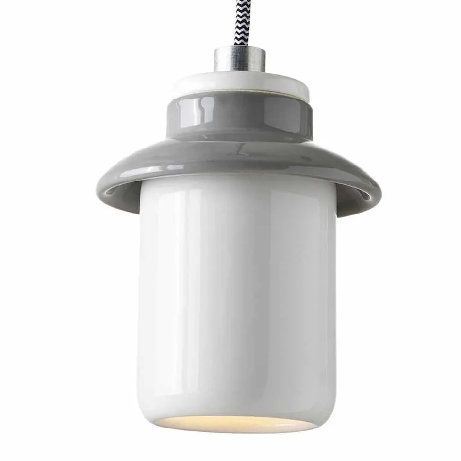 Modern pendant lamp in colored ceramic made in Italy Asia Viadurini