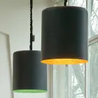 Modern suspension lamp In-es.artdesign Bin Lavagna in resin Viadurini