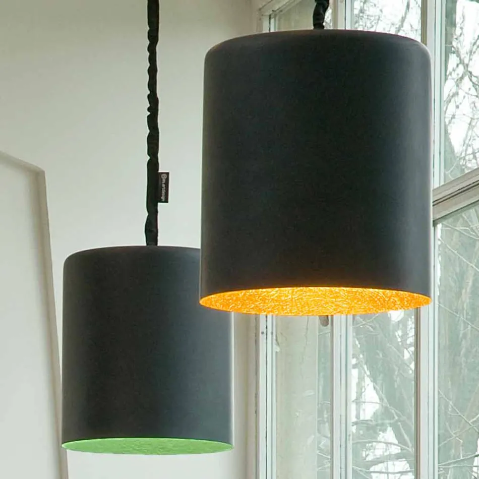 Modern suspension lamp In-es.artdesign Bin Lavagna in resin Viadurini