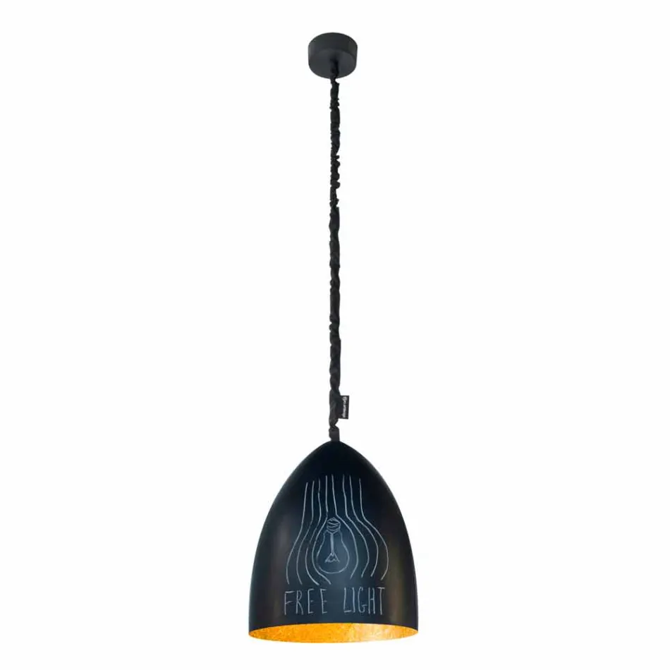 Modern suspension lamp In-es.artdesign Flower S Blackboard resin Viadurini