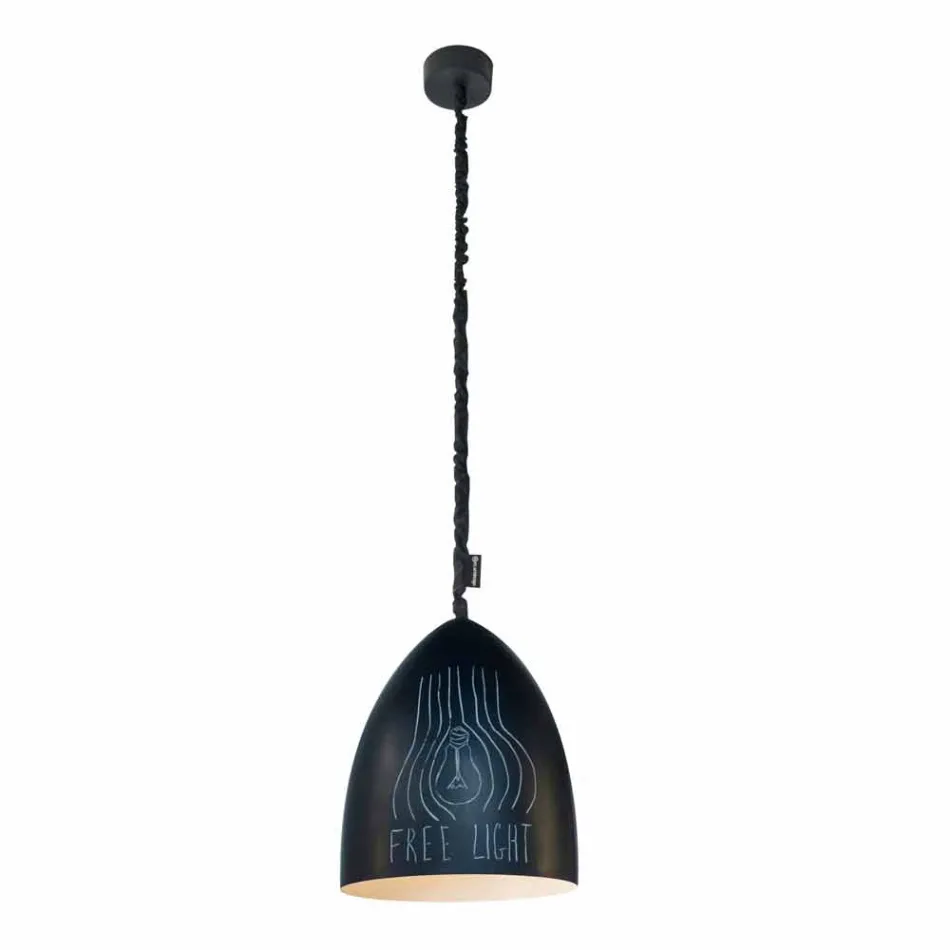 Modern suspension lamp In-es.artdesign Flower S Blackboard resin Viadurini