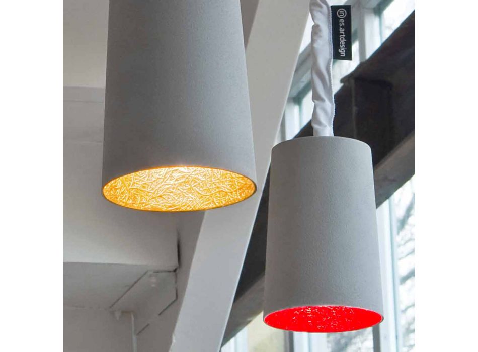 Modern suspension lamp In-es.artdesign Paint Painted concrete Viadurini