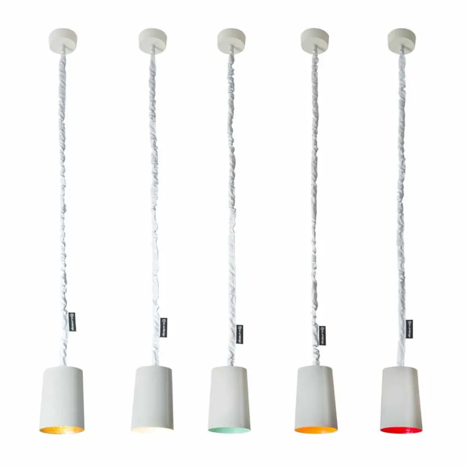 Modern suspension lamp In-es.artdesign Paint Painted concrete Viadurini