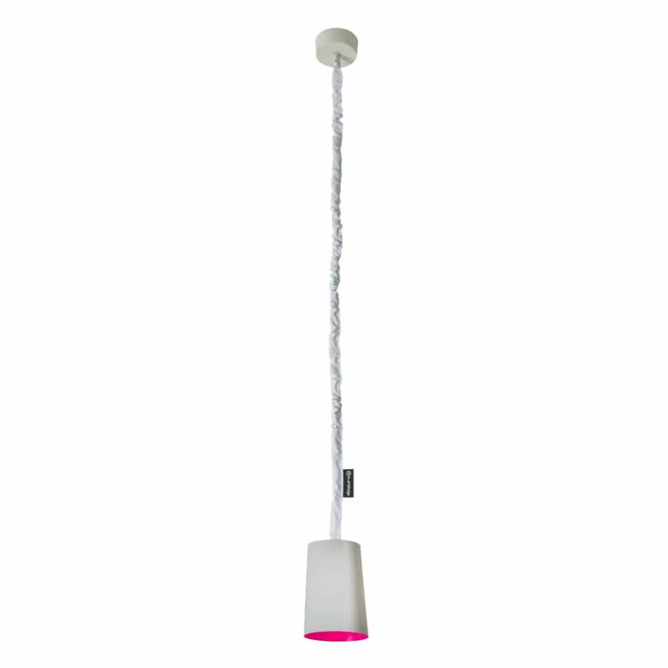 Modern suspension lamp In-es.artdesign Paint Painted concrete Viadurini