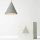 Modern suspension lamp In-es.artdesign Pop 2 laprene colored Viadurini