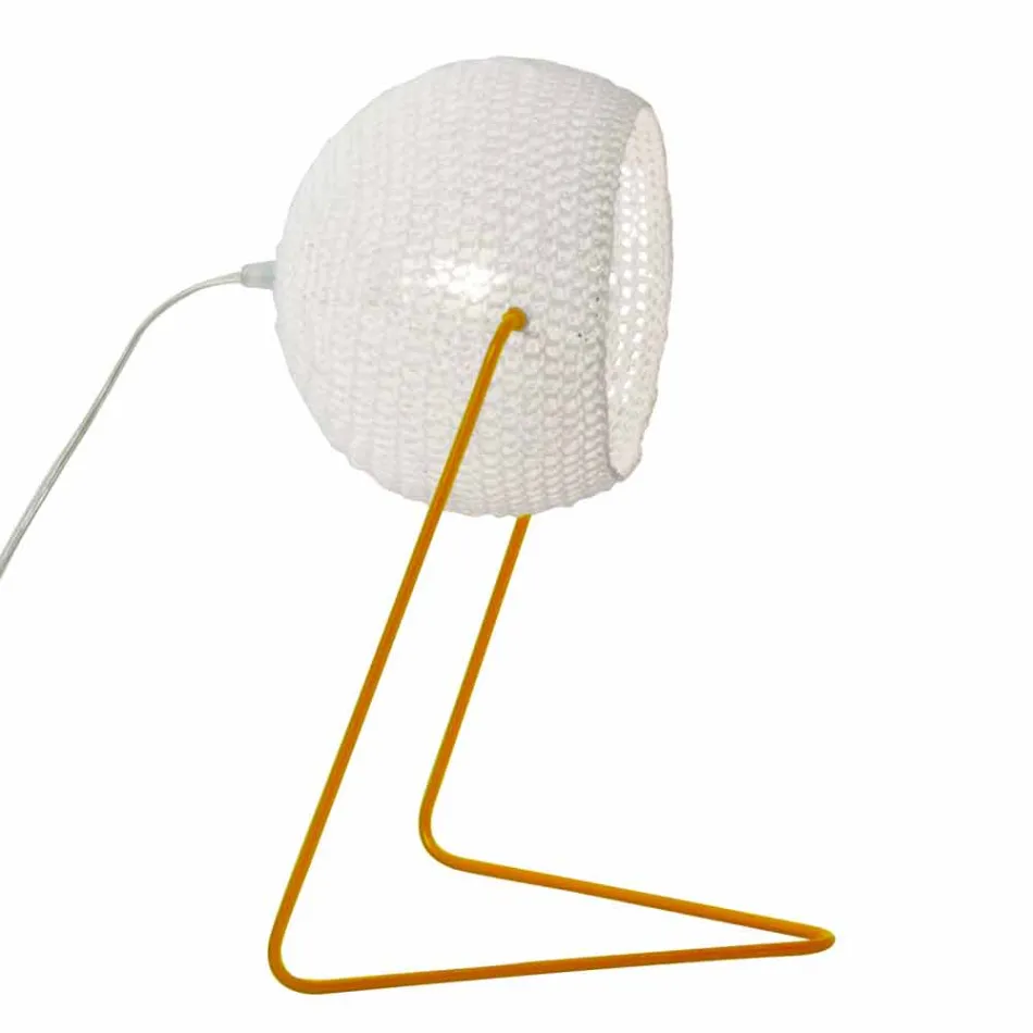 Modern table lamp In-es.artdesign Trama T1 handmade cotton Viadurini
