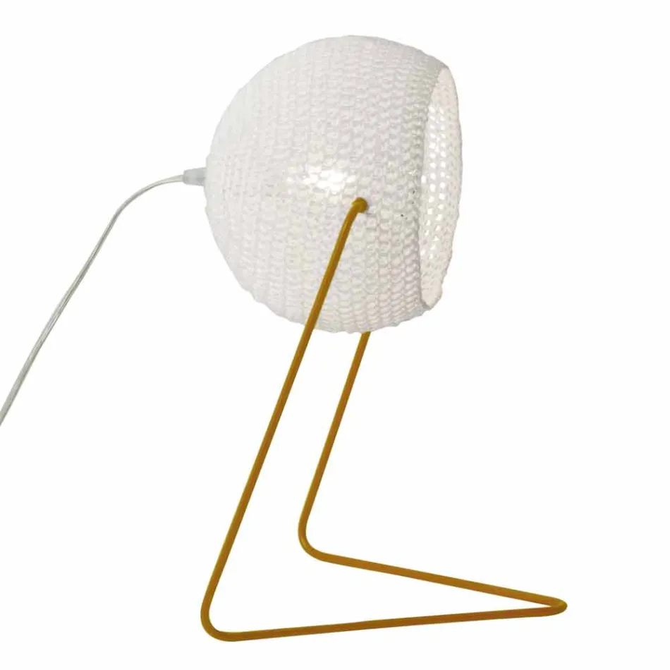 Modern table lamp In-es.artdesign Trama T1 handmade cotton Viadurini