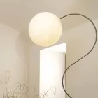 Modern white floor lamp nebulite In-es.artdesign Luna H210cm Viadurini