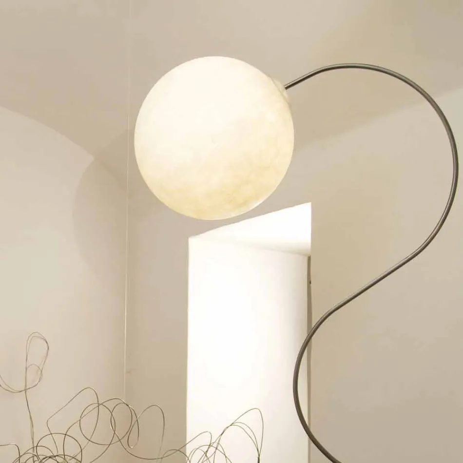 Modern white floor lamp nebulite In-es.artdesign Luna H210cm Viadurini