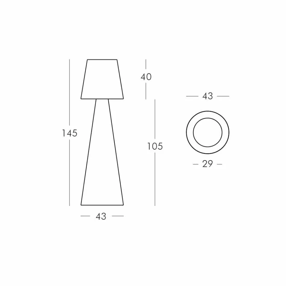Modern outdoor lamp Slide Pivot bright white made in Italy Viadurini