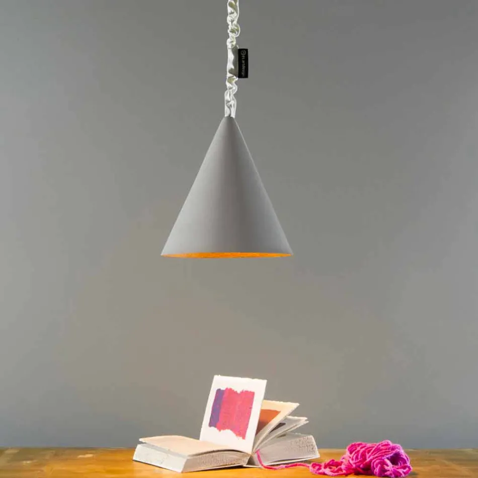 Modern suspended lamp In-es.artdesign Jazz Cement cement finish Viadurini