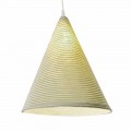 In-es.artdesign Jazz Stripe modern suspended lamp in colored wool