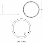 Modern Round Suspension Lamp in Polyethylene Made in Italy - Slide Giotto Viadurini