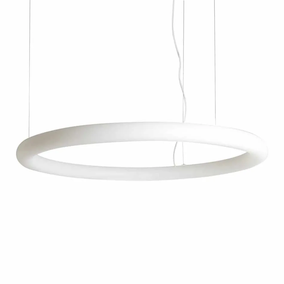 Modern Round Suspension Lamp in Polyethylene Made in Italy - Slide Giotto Viadurini