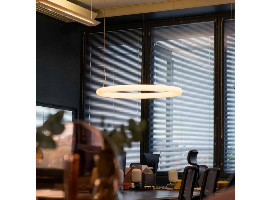 Modern Round Suspension Lamp in Polyethylene Made in Italy - Slide Giotto Viadurini