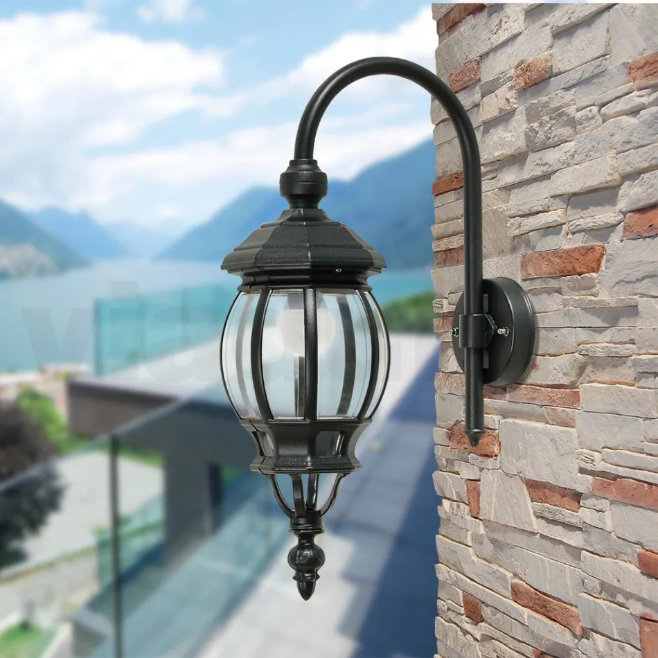 Vintage Style Outdoor Wall Lamp in Aluminum Made in Italy - Empire Viadurini