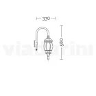 Vintage Style Outdoor Wall Lamp in Aluminum Made in Italy - Empire Viadurini