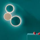 Modern LED Wall Lamp with Gold Painted Metal Structure - Punto Viadurini