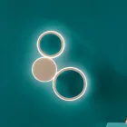 Modern LED Wall Lamp with Gold Painted Metal Structure - Punto Viadurini