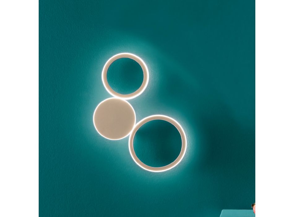 Modern LED Wall Lamp with Gold Painted Metal Structure - Punto Viadurini