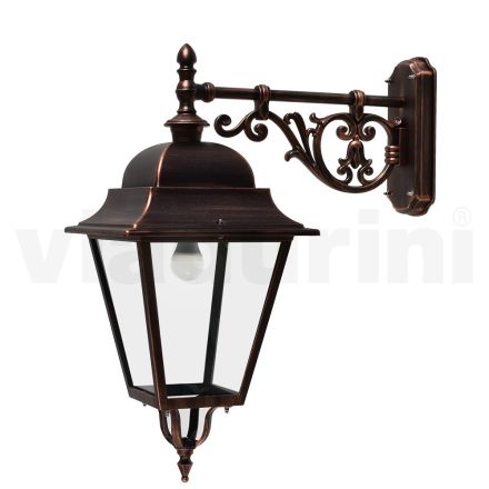 Vintage Outdoor Lamp in Aluminum and Glass Made in Italy - Bonaria Viadurini