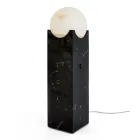 Rectangular Lamp with White Sphere and Marble Base Made in Italy - Koshi Viadurini