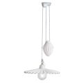 Ups and Downs Suspension Lamp in Polished Pleated Ceramic - Laquila